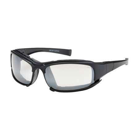 Pip Full Frame Safety Glasses with Black Frame, Rubber Foam Padding, I/O Lens and Anti-Scratch / 250-CE-10092